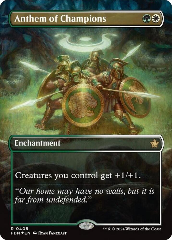 Anthem of Champions (Borderless) (Mana Foil) 405 card from Foundations
