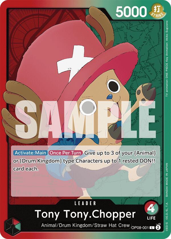 Tony Tony.Chopper OP08-001 card from Two Legends
