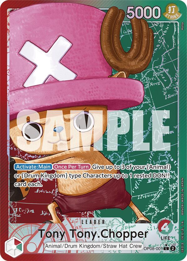 Tony Tony.Chopper (Parallel) OP08-001 card from Two Legends