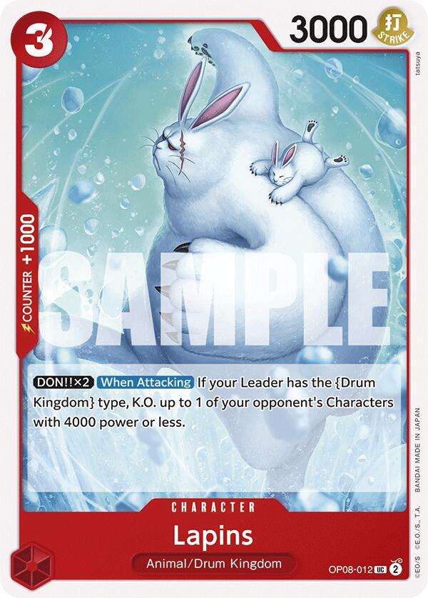 Lapins OP08-012 card from Two Legends