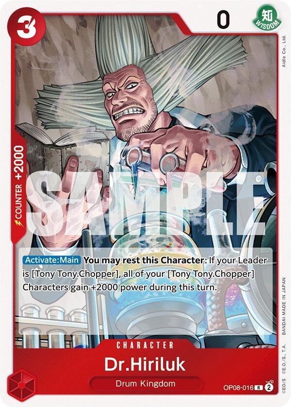 Dr.Hiriluk OP08-016 card from Two Legends