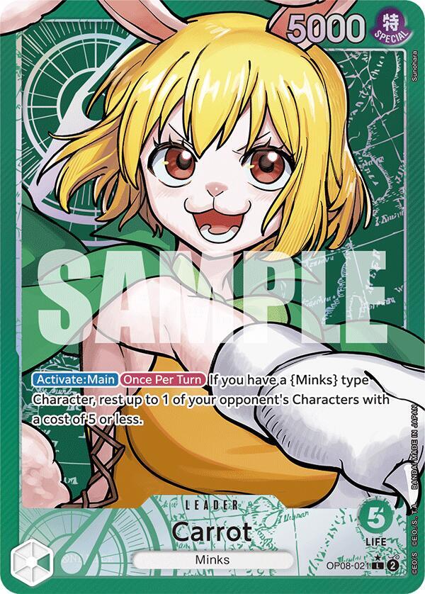 Carrot (Parallel) OP08-021 card from Two Legends