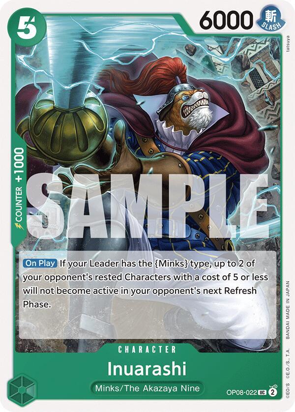 Inuarashi OP08-022 card from Two Legends