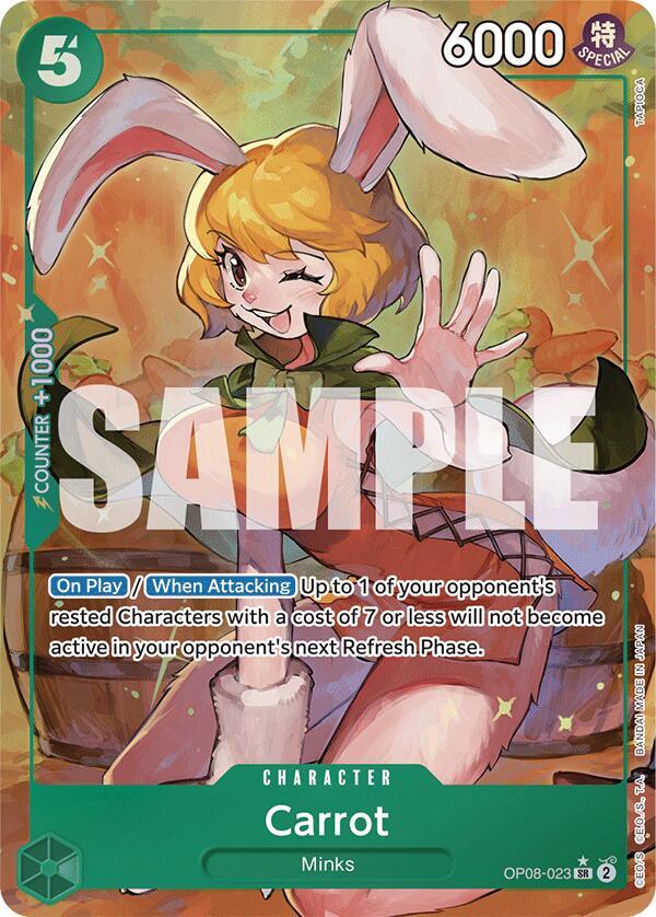 Carrot (Parallel) OP08-023 card from Two Legends