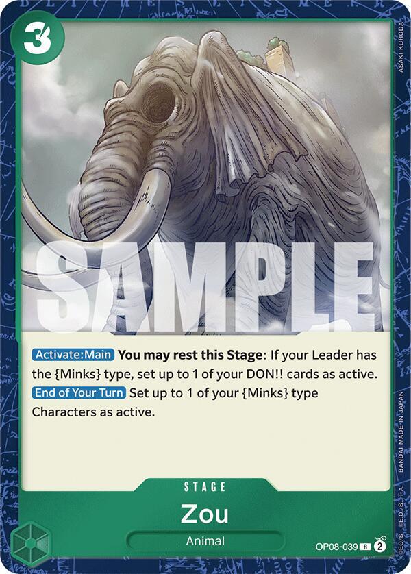 Zou OP08-039 card from Two Legends