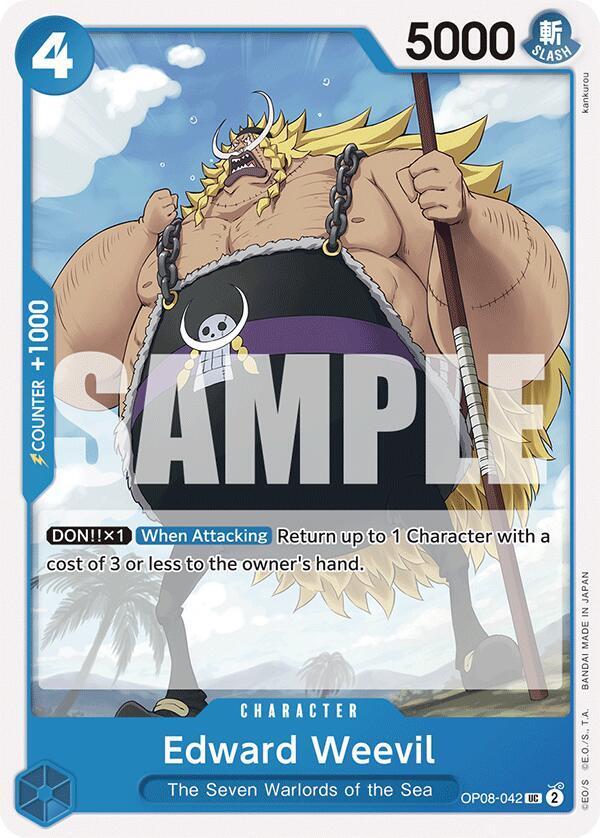 Edward Weevil OP08-042 card from Two Legends