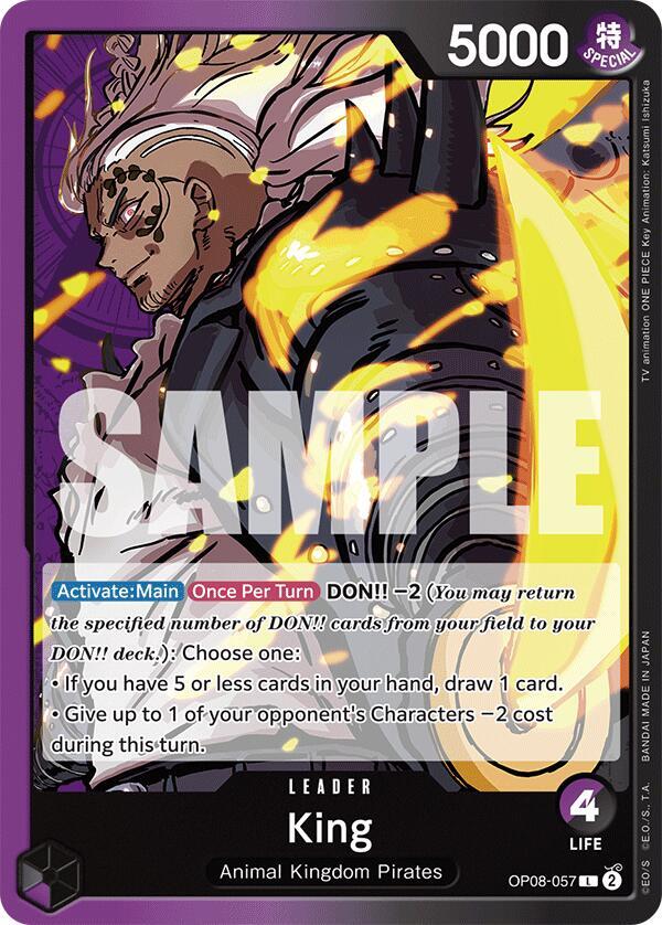 King OP08-057 card from Two Legends