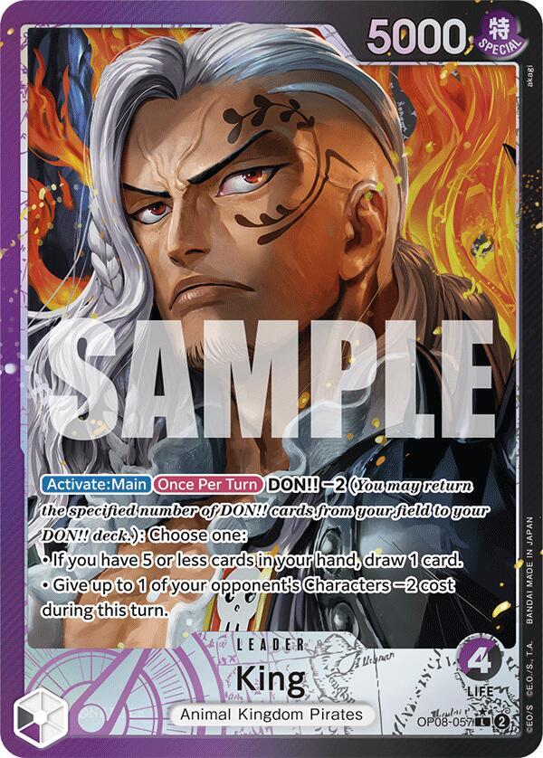 King (Parallel) OP08-057 card from Two Legends