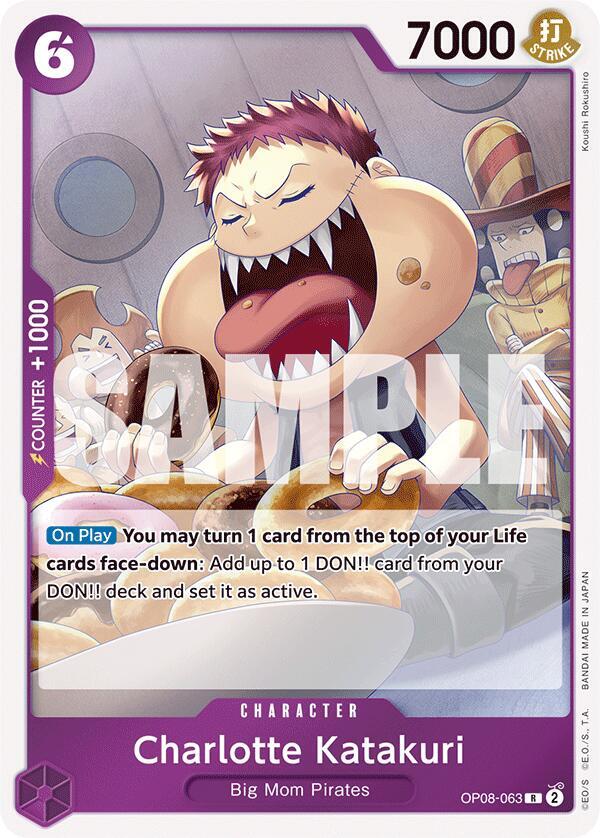 Charlotte Katakuri OP08-063 card from Two Legends