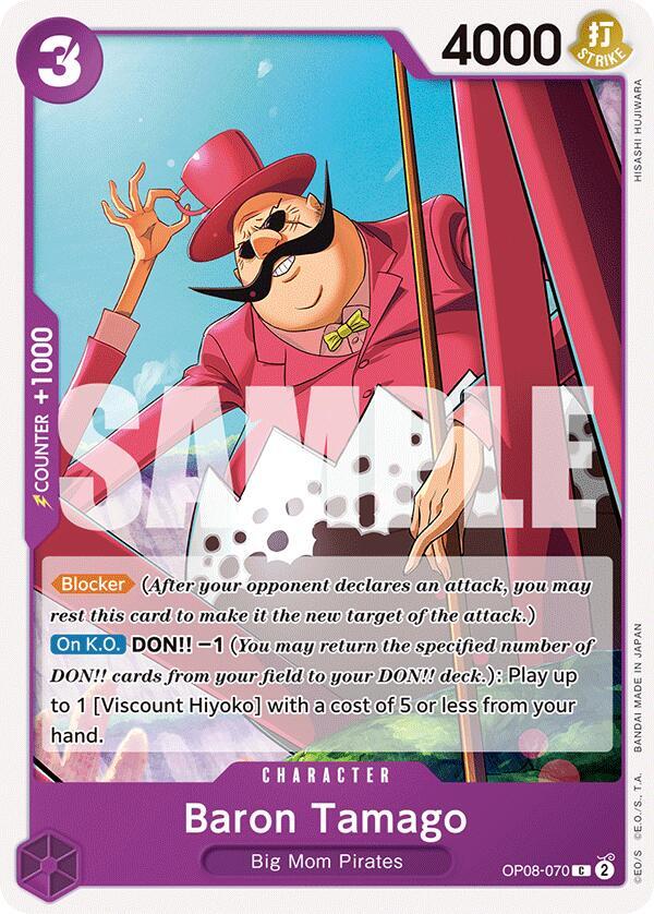 Baron Tamago OP08-070 card from Two Legends