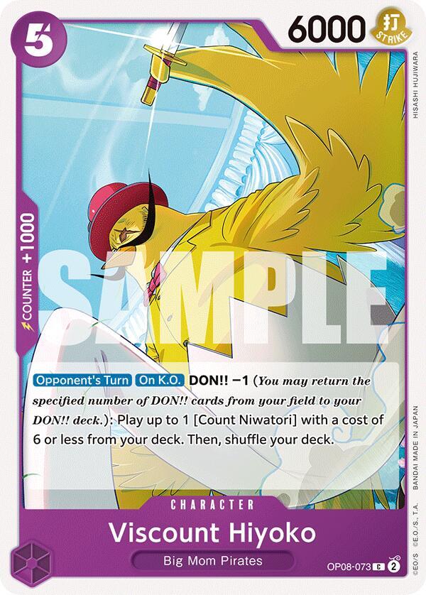 Viscount Hiyoko OP08-073 card from Two Legends