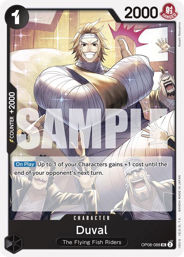 Duval OP08-088 card from Two Legends