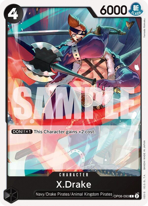 X.Drake OP08-093 card from Two Legends