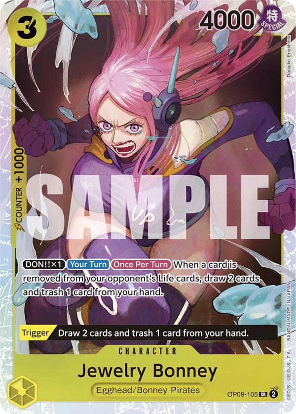 Jewelry Bonney OP08-105 card from Two Legends