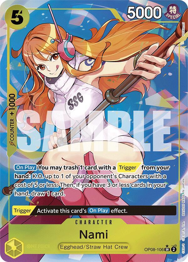Nami (Parallel) OP08-106 card from Two Legends