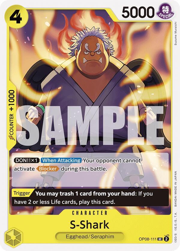 S-Shark OP08-111 card from Two Legends