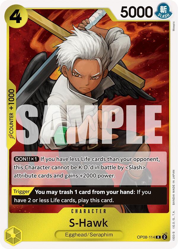 S-Hawk OP08-114 card from Two Legends