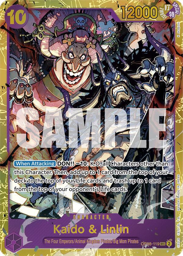 Kaido & Linlin OP08-119 card from Two Legends