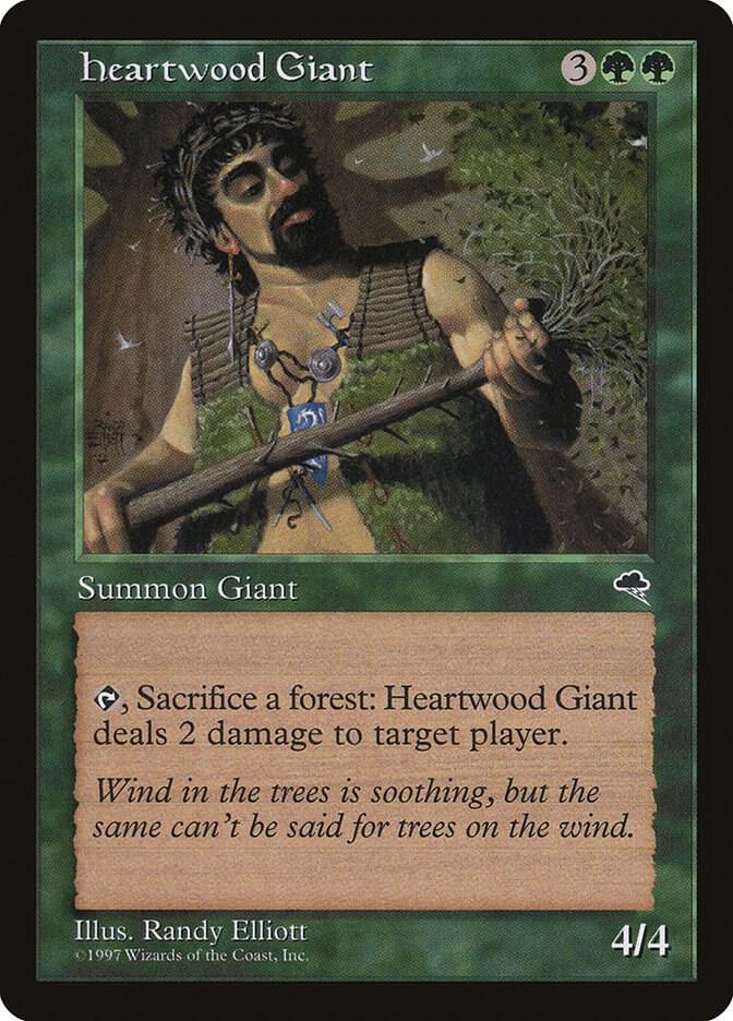 Heartwood Giant 232 card from Tempest