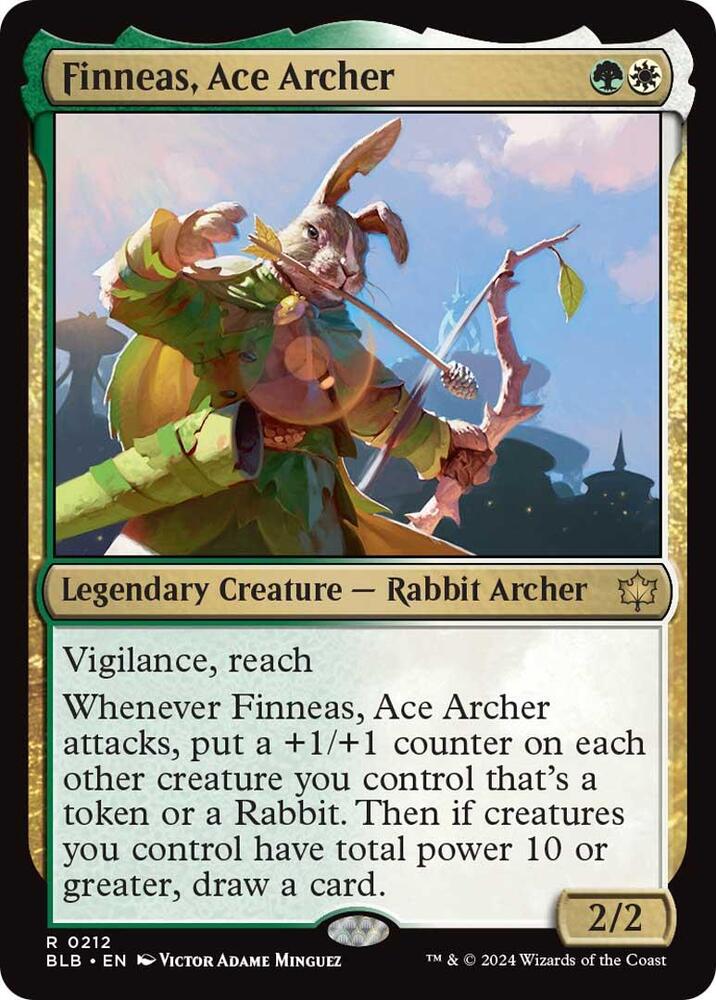 Finneas, Ace Archer 212 card from Bloomburrow