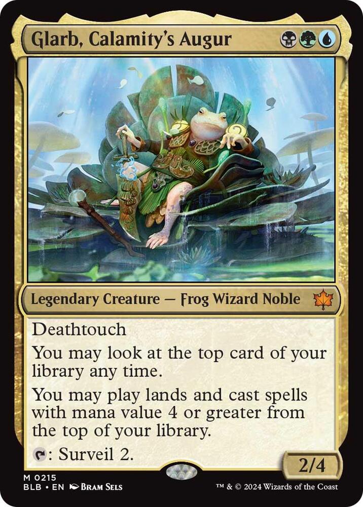 Glarb, Calamity's Augur 215 card from Bloomburrow