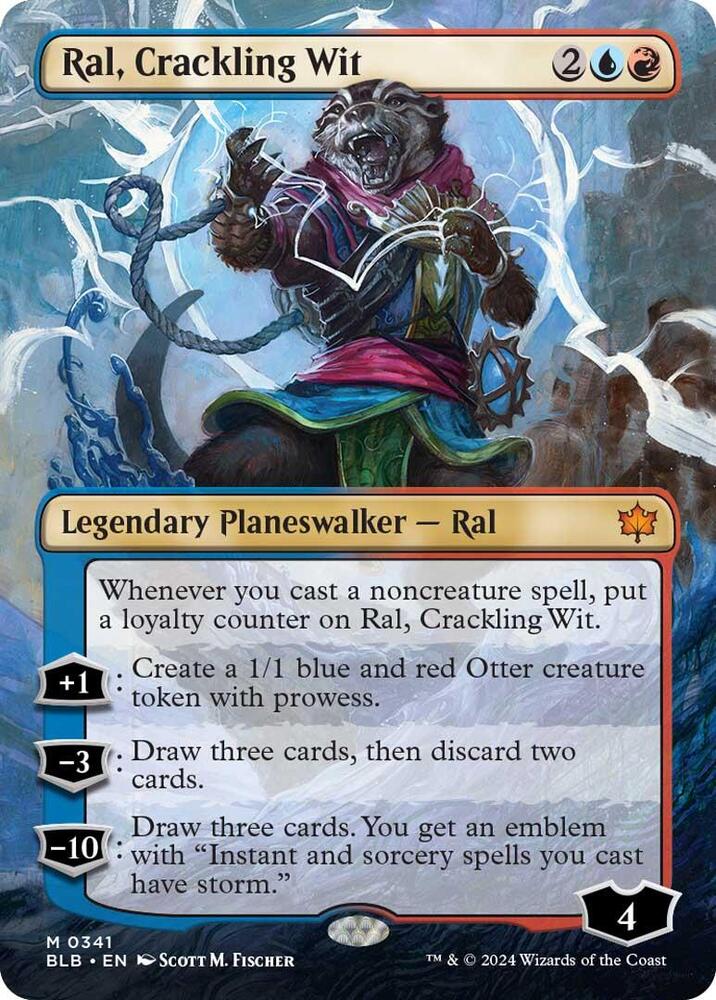 Ral, Crackling Wit (Borderless) 341 card from Bloomburrow