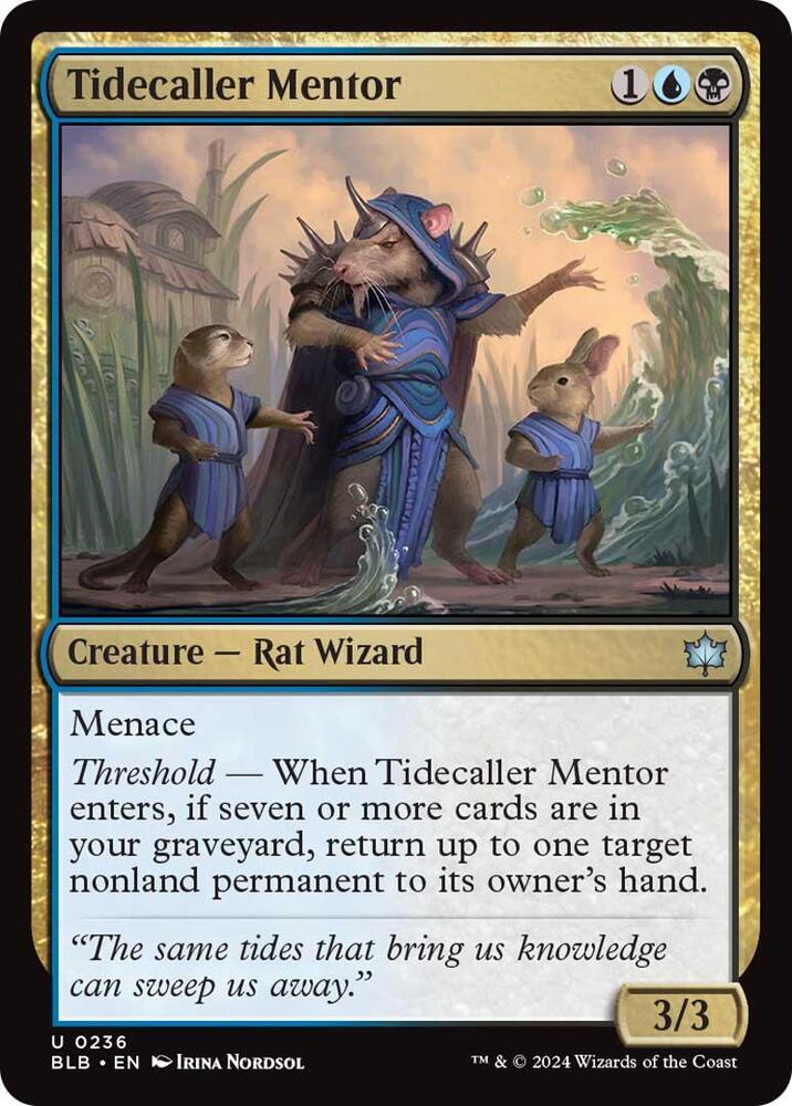 Tidecaller Mentor 236 card from Bloomburrow