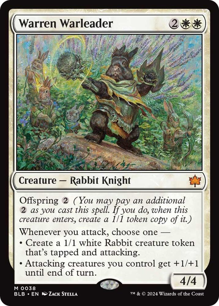 Warren Warleader 38 card from Bloomburrow