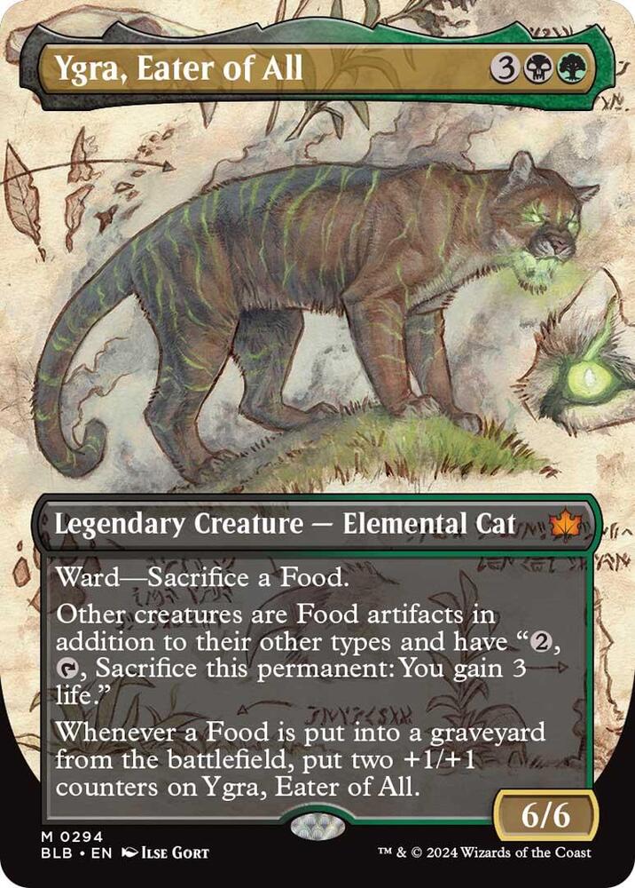 Ygra, Eater of All (Borderless) 294 card from Bloomburrow