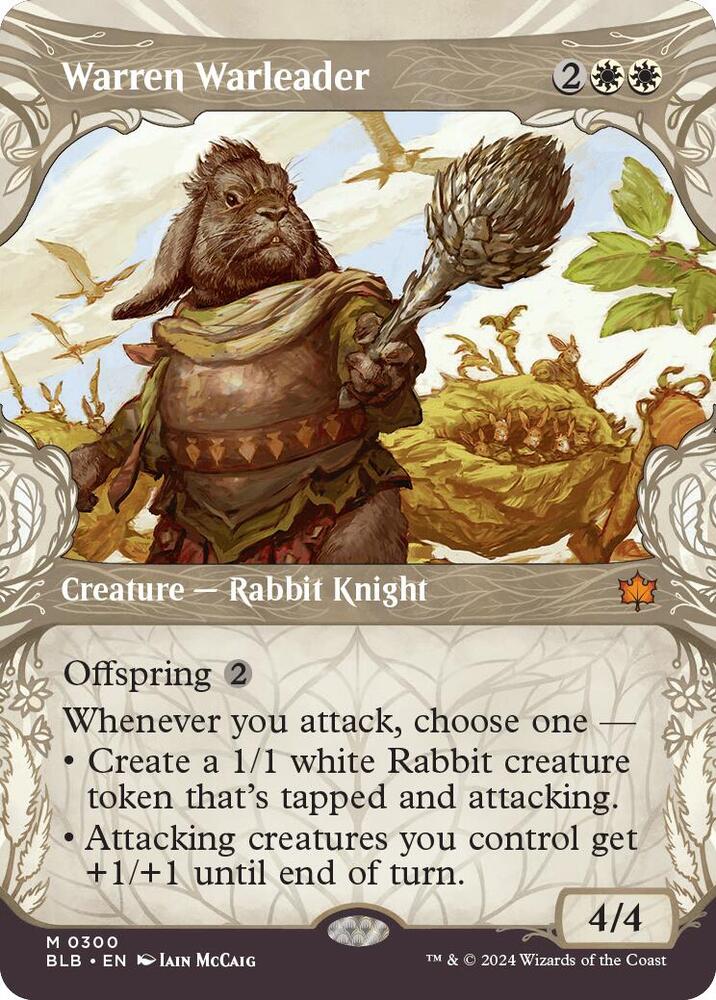 Warren Warleader (Showcase) 300 card from Bloomburrow