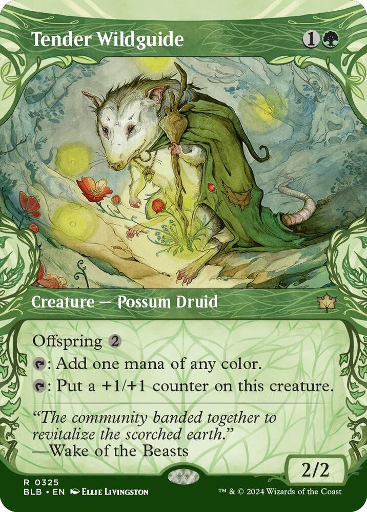 Tender Wildguide (Showcase) 325 card from Bloomburrow