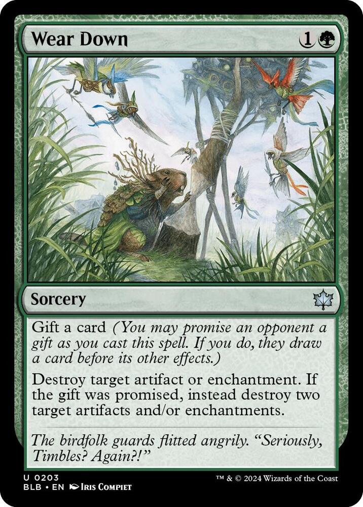 Wear Down 203 card from Bloomburrow
