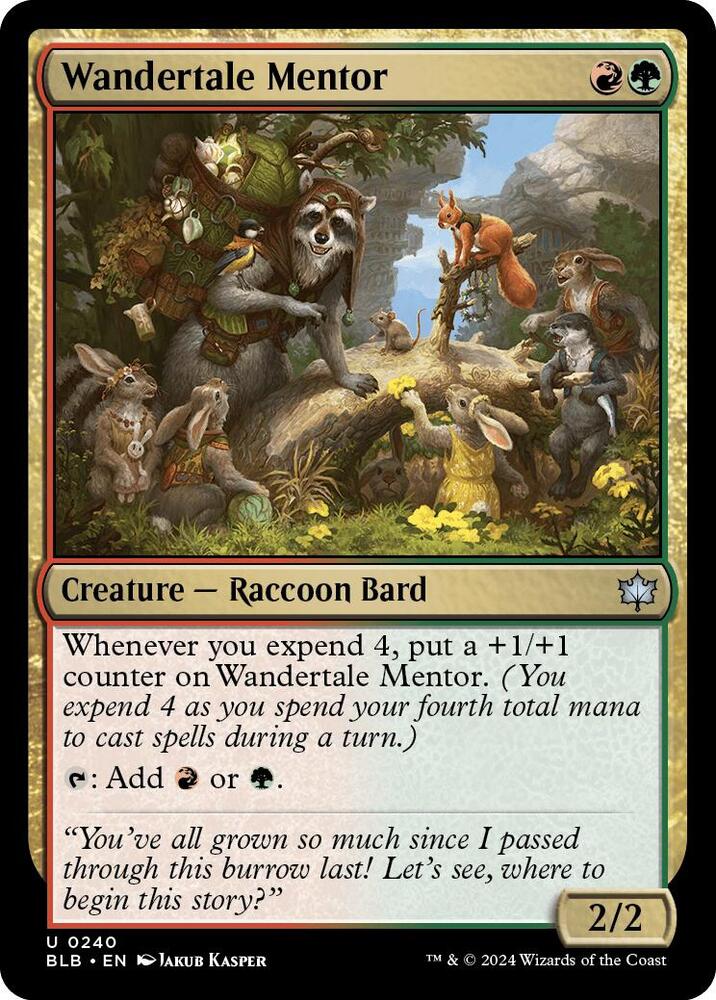 Wandertale Mentor 240 card from Bloomburrow