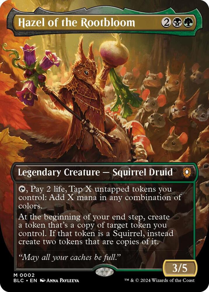 Hazel of the Rootbloom (Borderless) 2 card from Commander: Bloomburrow