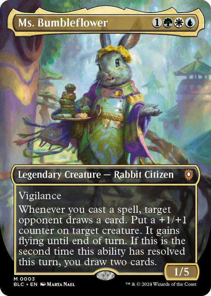 Ms. Bumbleflower (Borderless) 3 card from Commander: Bloomburrow