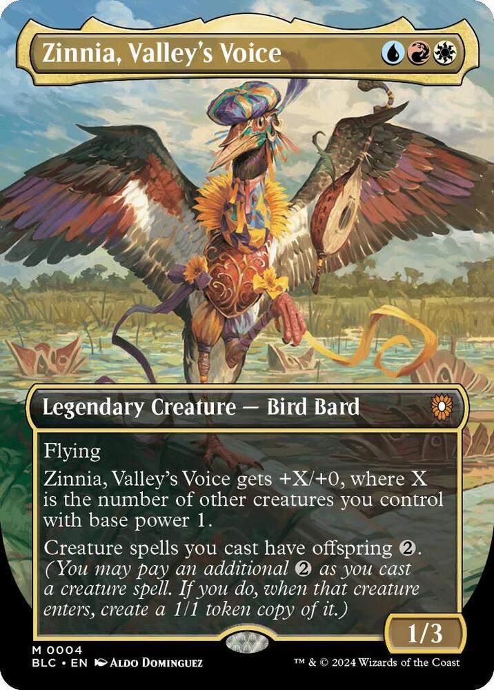 Zinnia, Valley's Voice (Borderless) 4 card from Commander: Bloomburrow