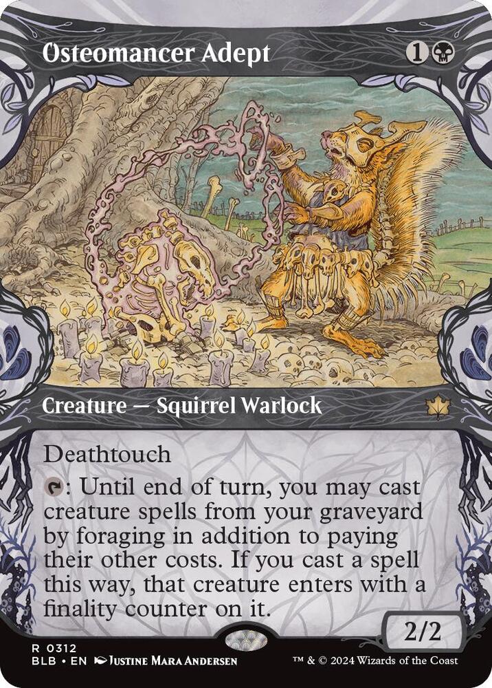 Osteomancer Adept (Showcase) 312 card from Bloomburrow