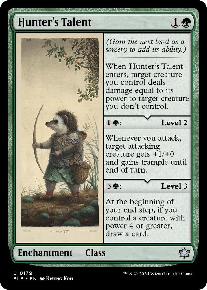 Hunter's Talent 179 card from Bloomburrow