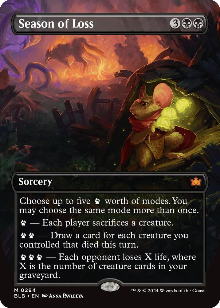 Season of Loss (Borderless) 284 card from Bloomburrow