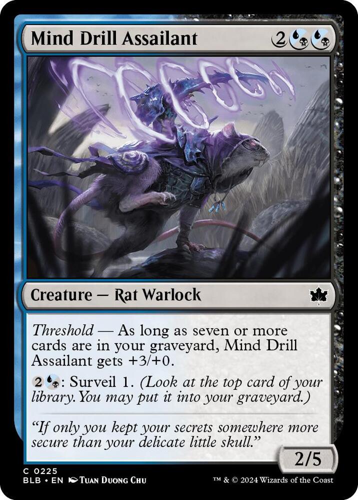Mind Drill Assailant 225 card from Bloomburrow