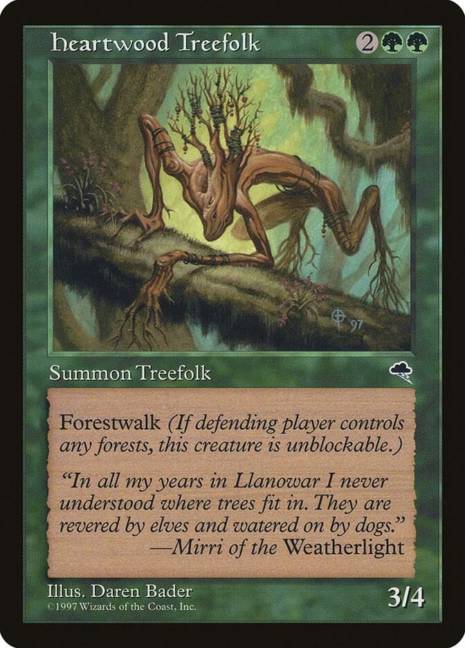 Heartwood Treefolk 233 card from Tempest