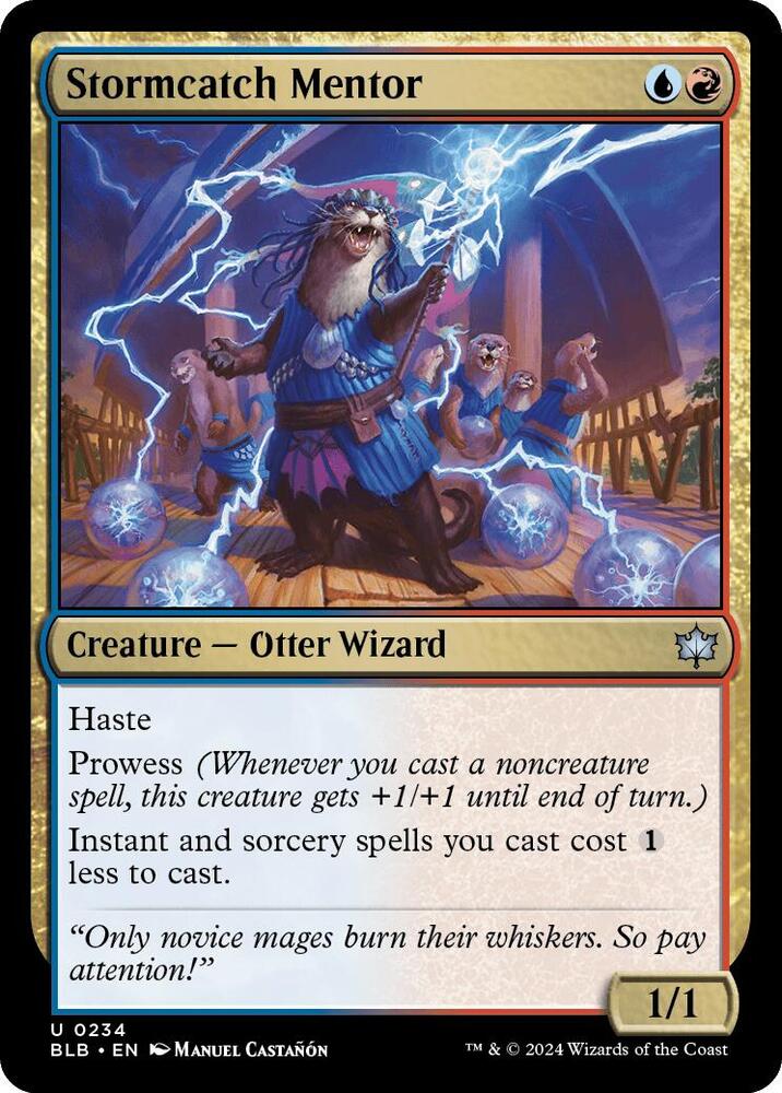 Stormcatch Mentor 234 card from Bloomburrow