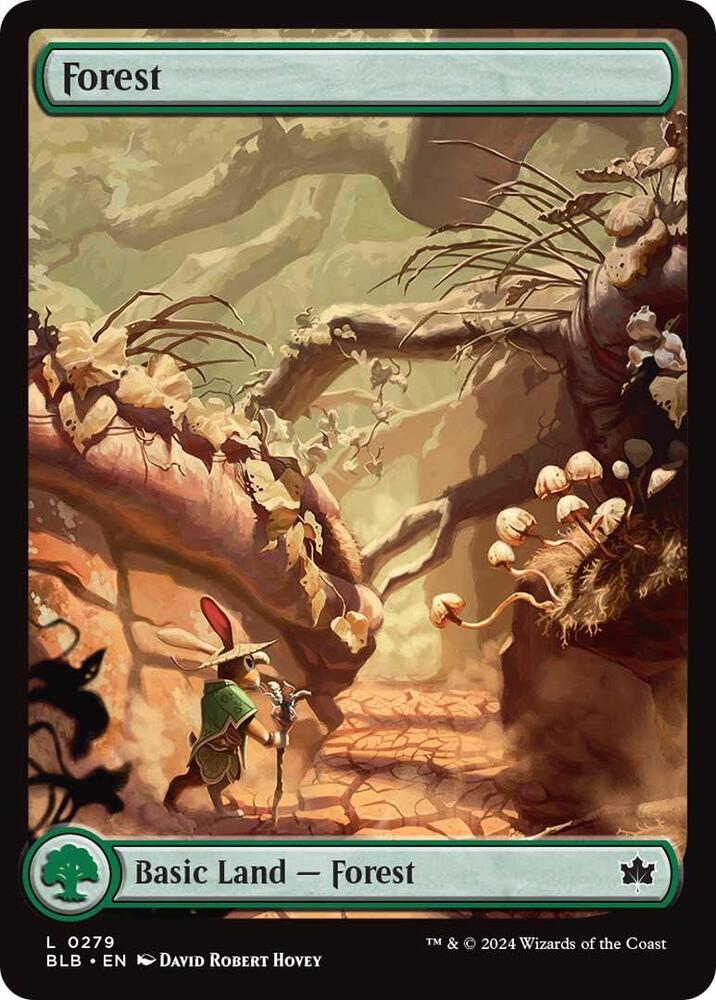 Forest 279 card from Bloomburrow