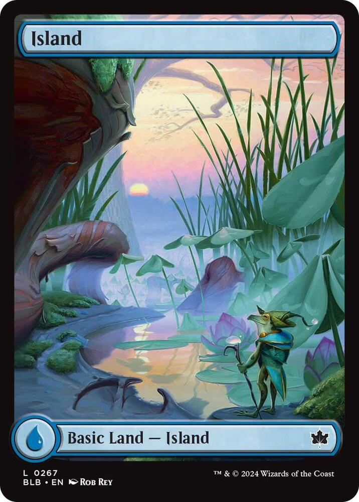 Island 267 card from Bloomburrow