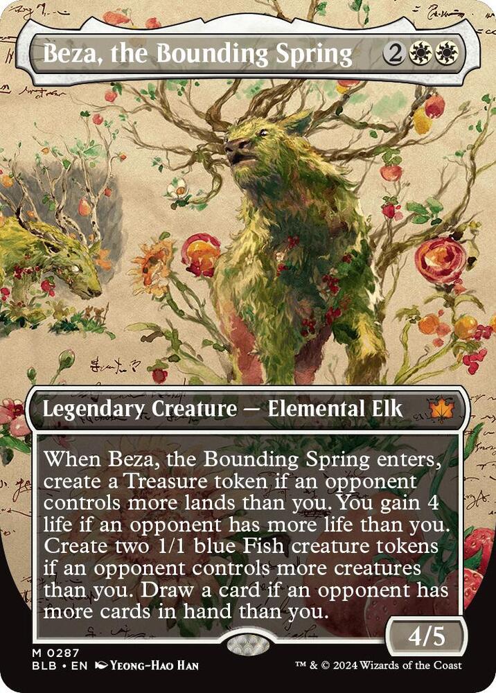 Beza, the Bounding Spring (Borderless) 287 card from Bloomburrow