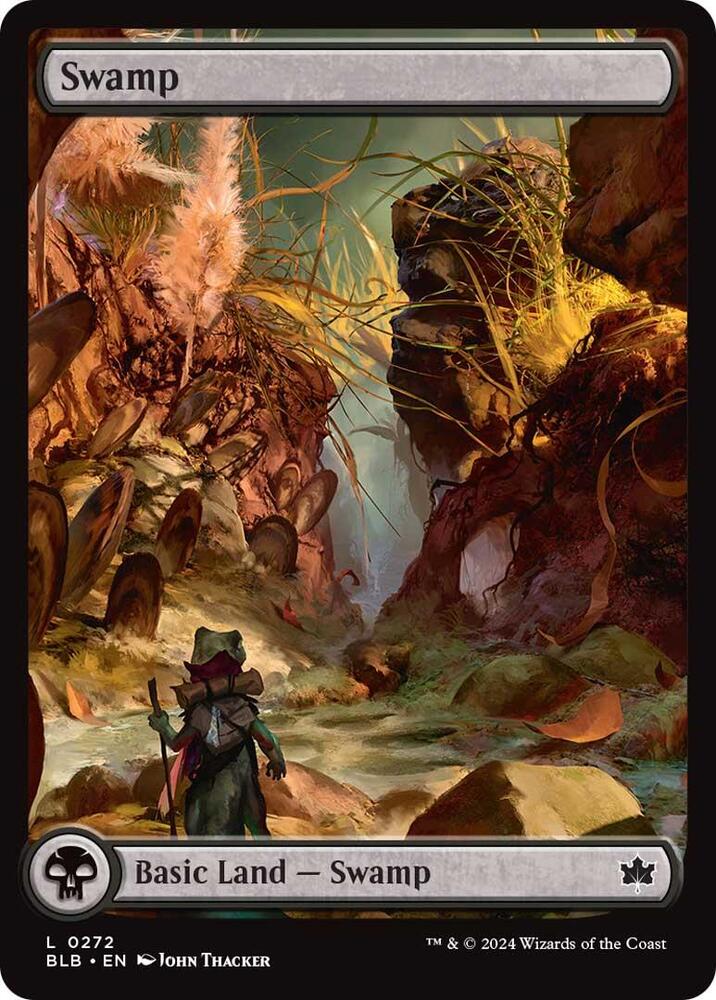 Swamp 272 card from Bloomburrow
