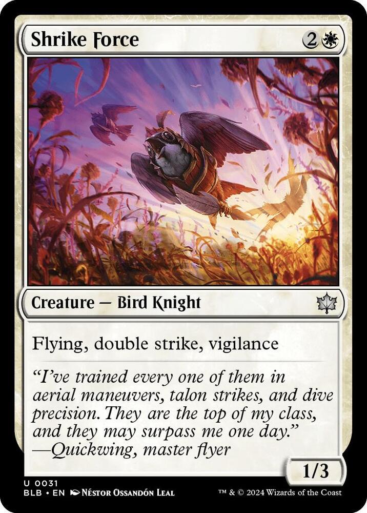Shrike Force 31 card from Bloomburrow