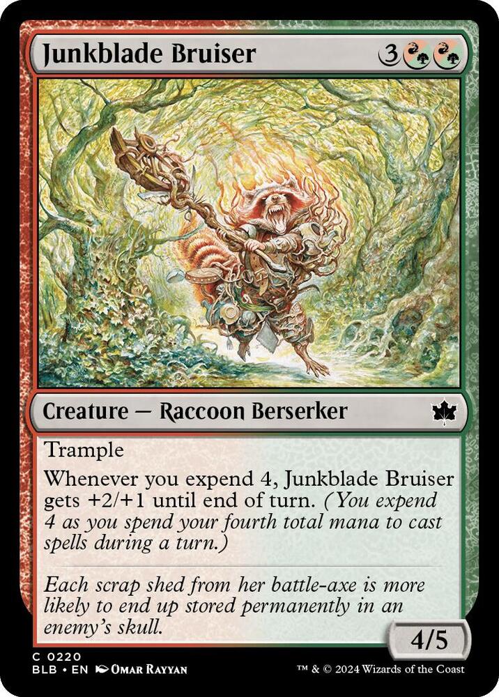 Junkblade Bruiser 220 card from Bloomburrow