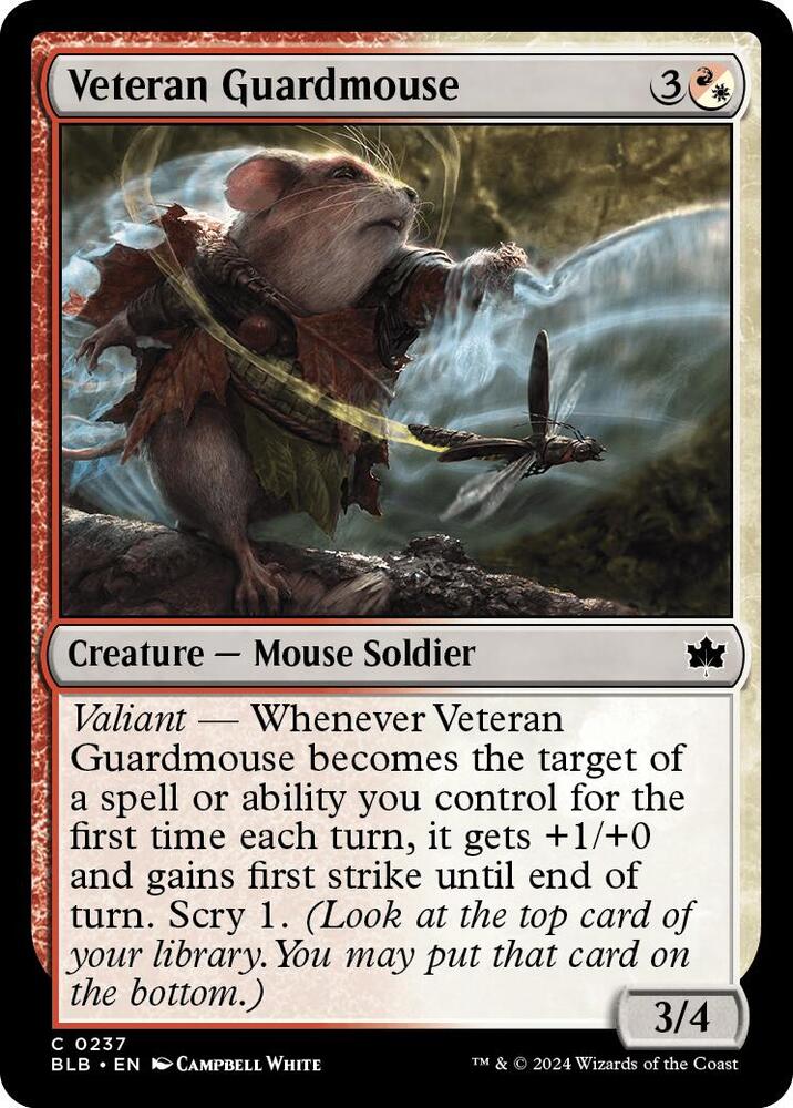Veteran Guardmouse 237 card from Bloomburrow