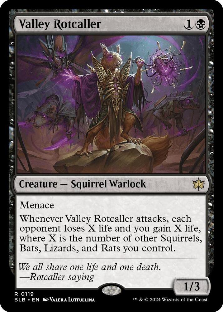 Valley Rotcaller 119 card from Bloomburrow